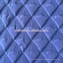 diamond embroidered design quilted polyester fabric for fashion garment